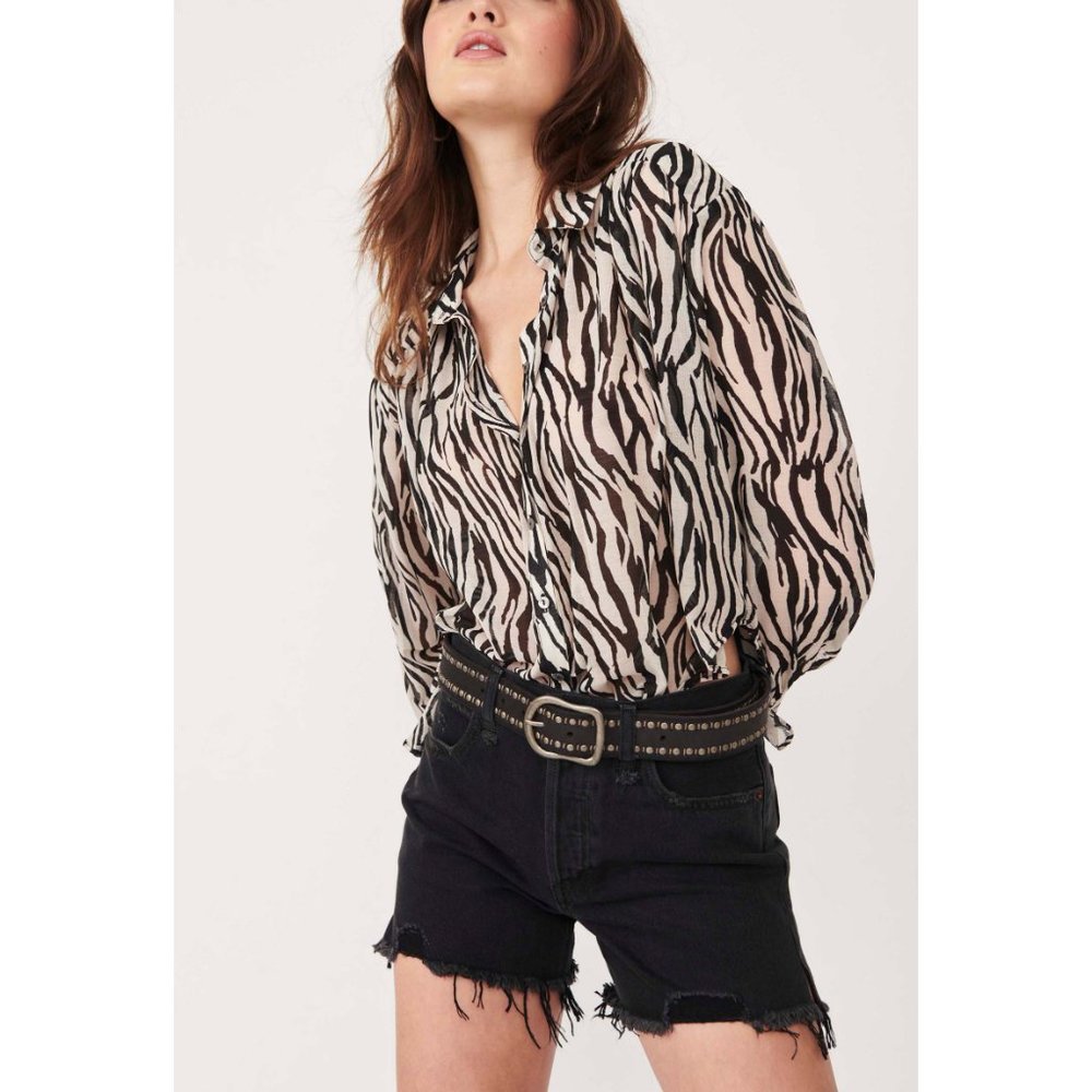 🎉LAST CHANCE🎉 NWT Free People We The Free Alpine Studded Belt / Black - Picture 3 of 5